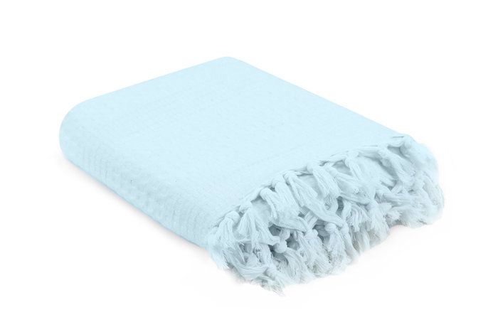 L'essentiel linge de maison Sábana doble de piqué Azul claro